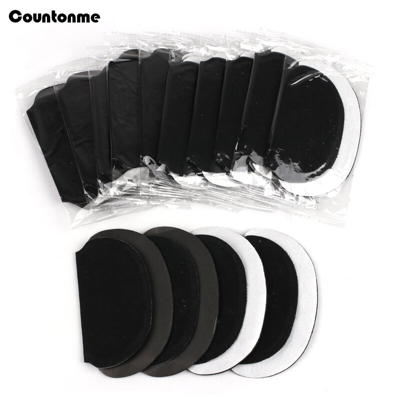 100 pces (50 pares) almofadas de suor descartáveis preto não-tecido tecidos axilas anti suor protetor absorvente axilas adesivo gaxeta