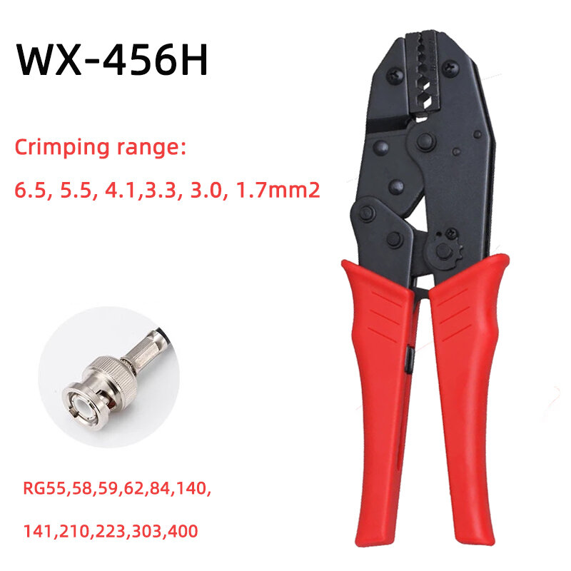 RG55 RG58 RG59 RG62 coaxial cable crimping tool  SMA/BNC connectors crimping pliers wx-456h
