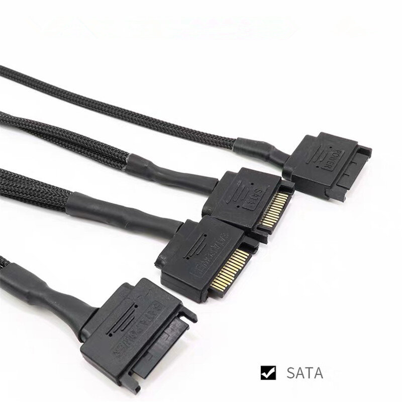 SATA 15PIn to 2 Way 3/4Pin Computer CPU host cooling fan adapter cable 1 to 1 2 3 4 HUB extension cable Conversion Power Cable