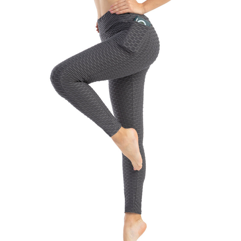 Nova anti-celulite bolso leggings mulheres treino de cintura alta empurrar para cima legging correndo fitness gym jeggings calças femininas roupas