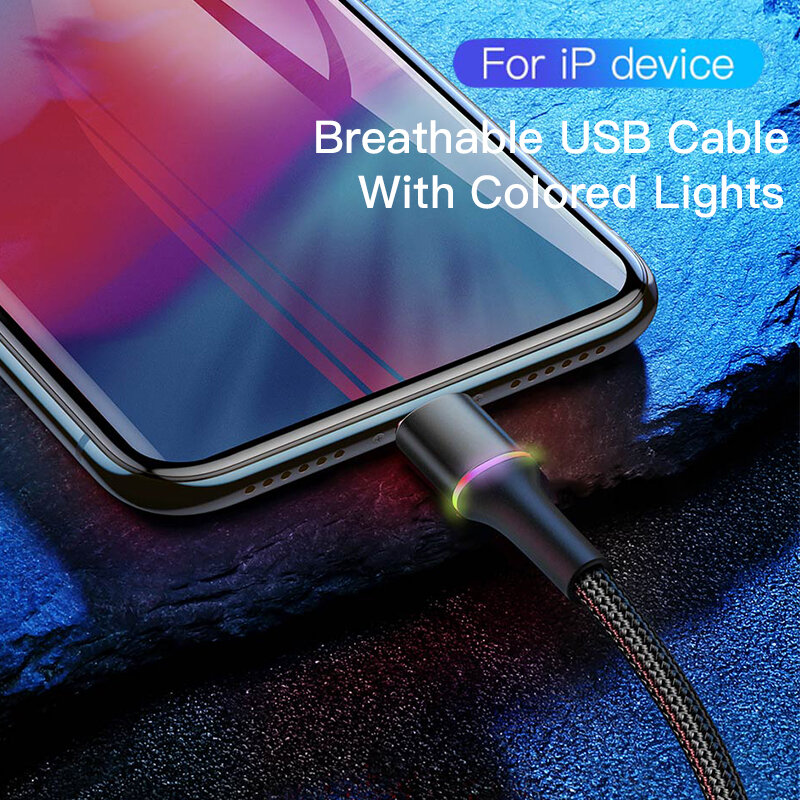 Baseus Lighting Kabel USB untuk iPhone 14 13 12 11 Pro Max X Kabel Pengisi Daya Pengisian Cepat untuk iPhone 8 7 6 6S iPad Kabel Data