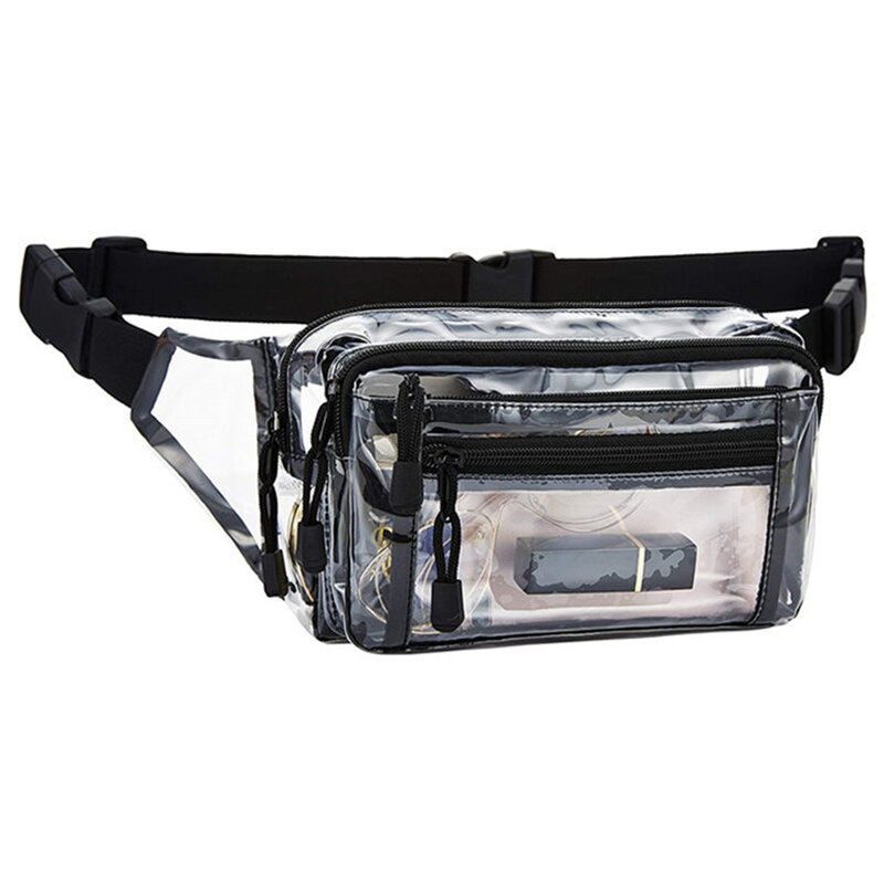 Marsupi trasparenti in PVC da viaggio borsa a tracolla per sport all'aria aperta da donna/uomo borsa a marsupio trasparente multifunzionale marsupio da spiaggia