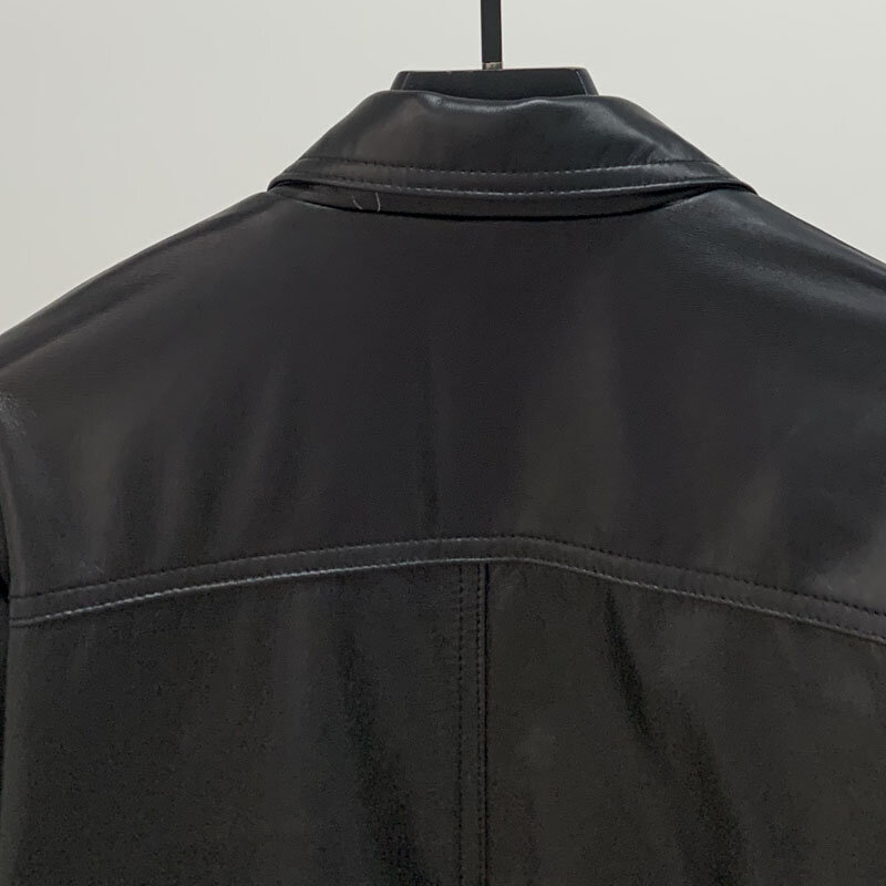 Giacca in pelle primavera nuovo stile giacca da donna colletto in pelle giacca in pelle di pecora utensili Casual giacca tendenza