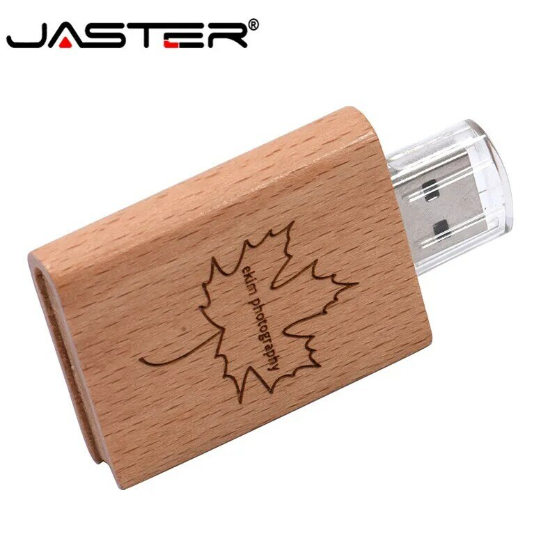 JASTER USB Bằng Gỗ 2.0 Cuốn Sách Mô Hình Đèn LED Cổng Usb Pendrive 4GB 8GB 16GB 32GB 64GB bút Di Động Thẻ Nhớ (LOGO Tự Do)