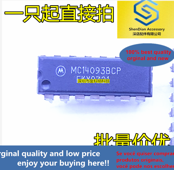 Apenas chip original novo mc14093rca, chip in-line dip14 em vez de cd4093 hcf4093be, 10 peças