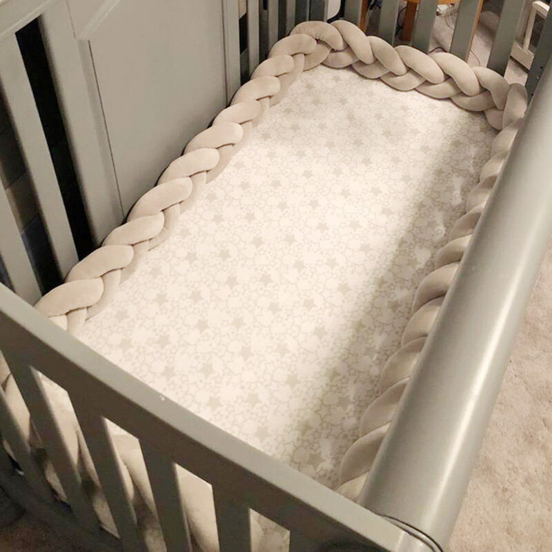 Clearance Bumper Tempat Tidur Bayi Menyesuaikan Tenun Murni Simpul Mewah Bumper Tempat Tidur Bayi Pelindung Bayi Bantal Dekorasi Ruangan Pengiriman Acak