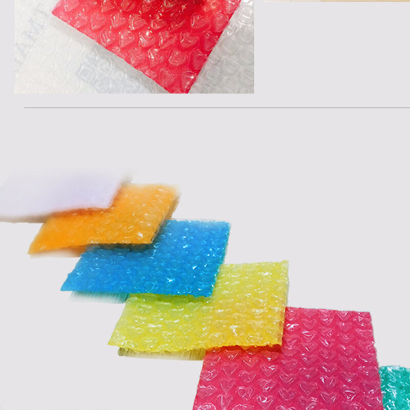 Bolsas de plástico de burbujas cuadradas, sobres acolchados a prueba de golpes, embalaje de regalo, 50 piezas, 10x10cm