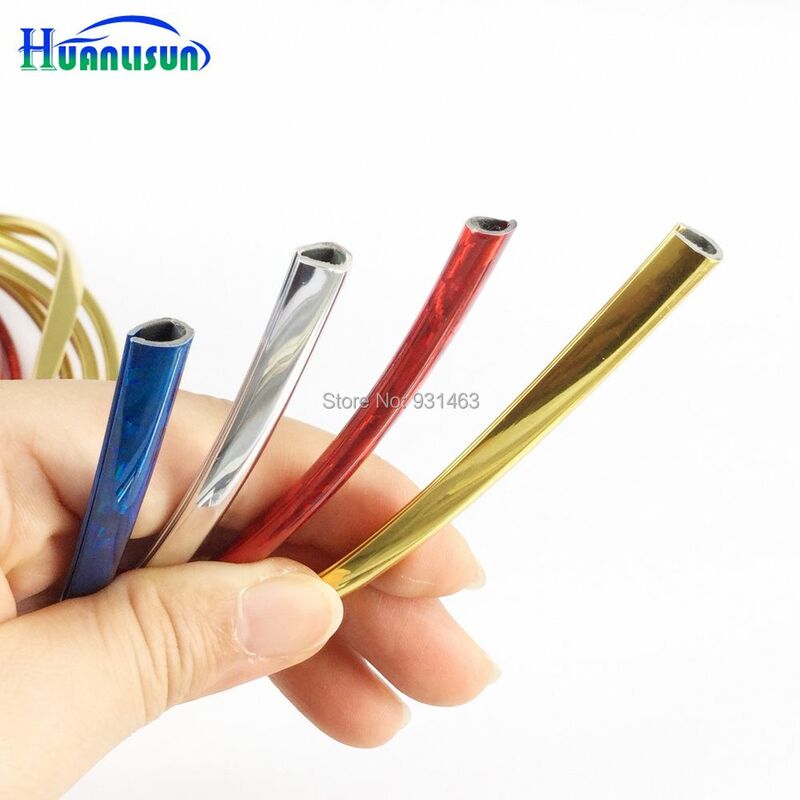 HUANLISUN 3meter U Style decoration strip Grille Chrome car Automotive air conditioning outlet blade car styling tuyeres