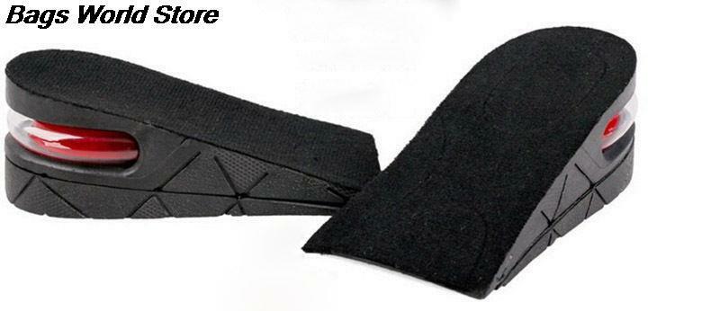 Männer Frauen PVC 5cm Air Cushion Einstellbare Höhe Erhöhung Fahrstuhl Ferse Einsätze Höhere Schuhe Pads Schicht Taller