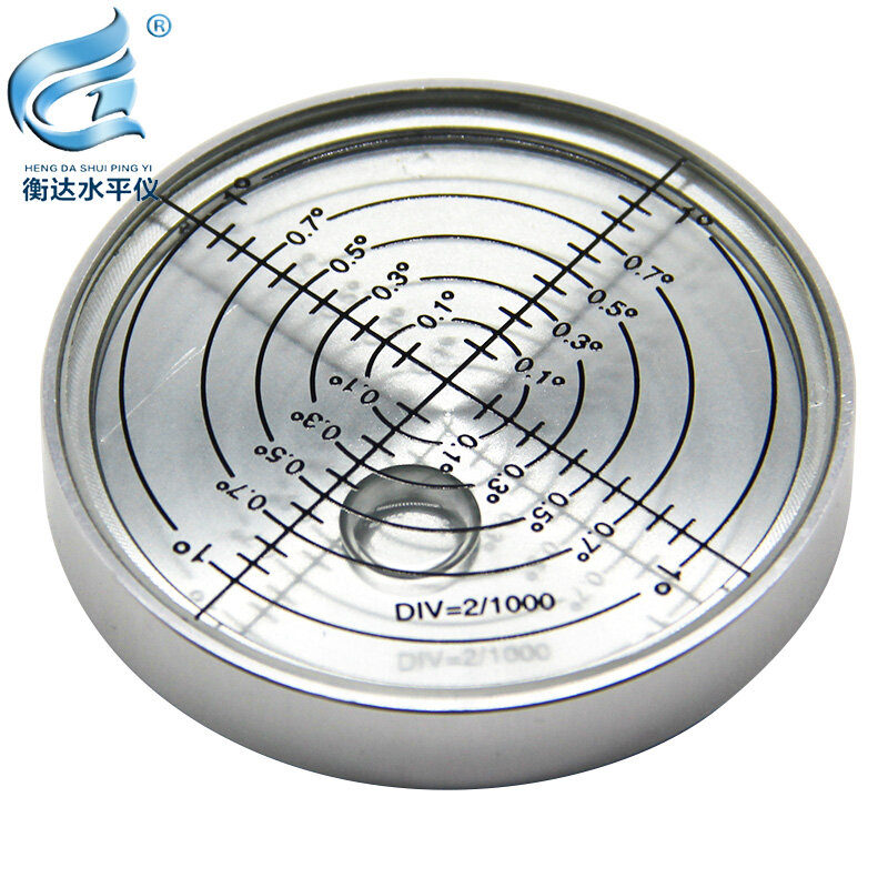 Магнитный Высокоточный Круглый измеритель уровня, металлический измеритель уровня с пузырьками 6012, размер 60*12 мм