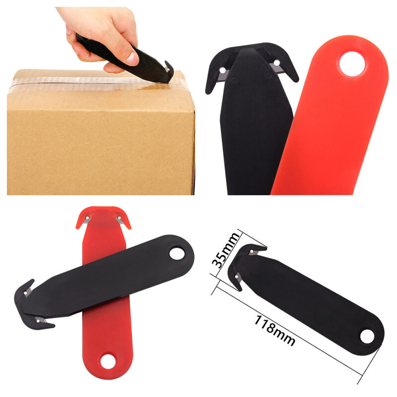 1pc Double-edged Safety Box Cutter Multi Tool Blade Box Rop Film Cutting Knife Diy Art Cutter Knife Stationery Paper Cutter
