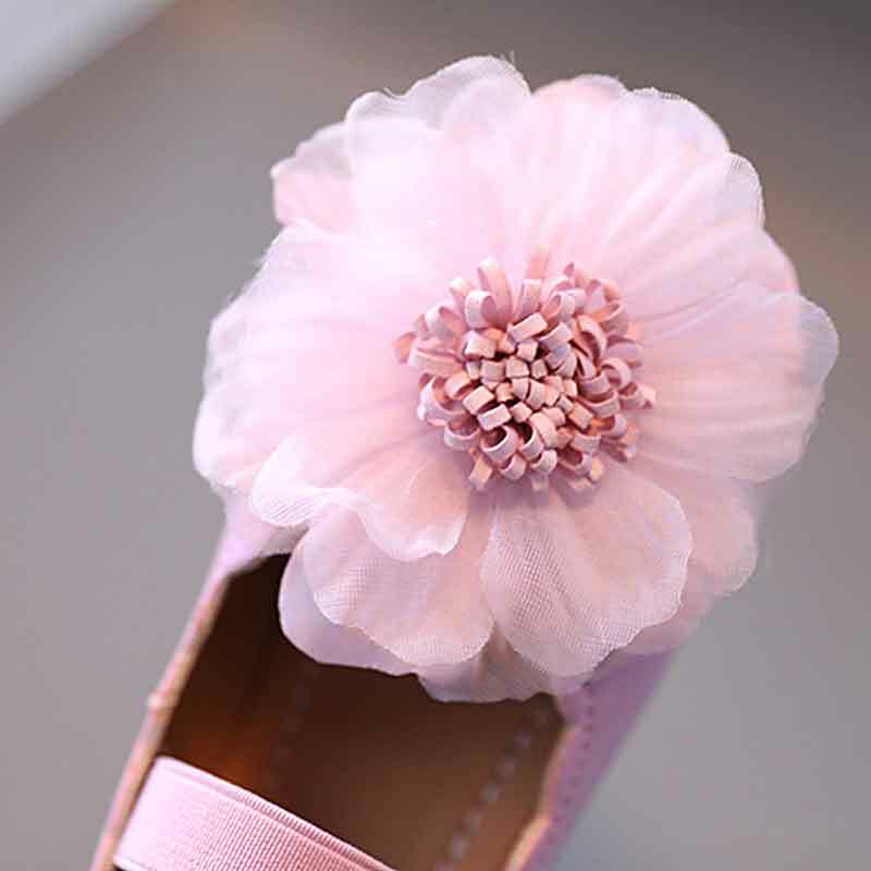 Toddler Baby Big Flower Leather Shoes Princess Girls Casual Flats Cute Party Wedding Dance Dress Shoes Spring Autumn Moccasins