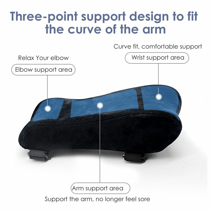 Office Chair Armrest Pad Elbow Pillow Comfortable Support Cushion Memory Foam Inner Core Sofa Cushion For Home Office Game Chair