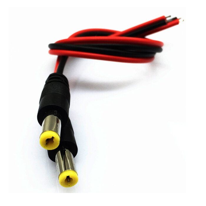 10 szt. Zasilacz DC czerwony i czarny płaski przewód zasilający DC męski/żeński kabel zasilający DC