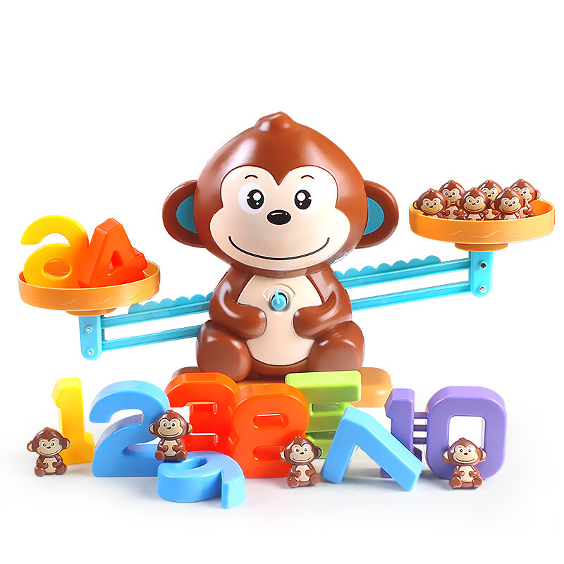 멋진 원숭이 균형 수학 디지털 장난감, 플라스틱 재미있는 교육 보드 게임