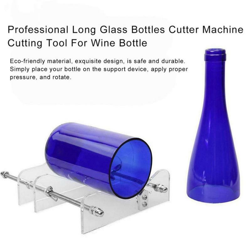 Cortador de garrafas de vidro, máquina diy para cortar vinho, cerveja, uísque, álcool, champanhe, artesanato, luvas, acessórios de óculos, kit de ferramentas com 10 peças