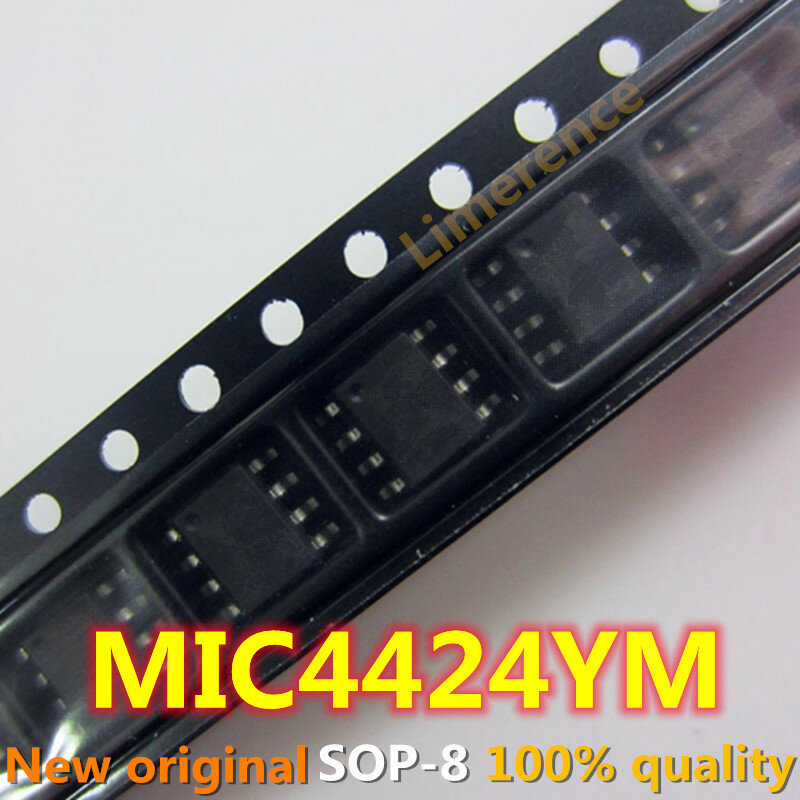 100% nuevo 10-50units/lote original mic4424ym MIC4424YM-TR 4424ym sop-8 ic integração autêntica ponte driver chip