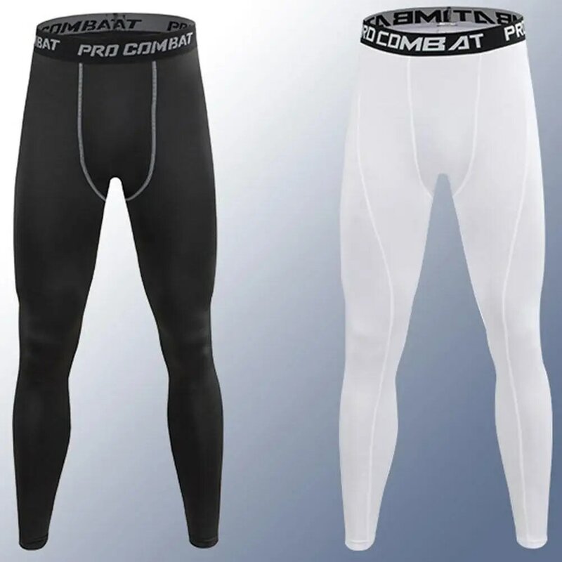 Homens compressão leggings apertados correndo esportes masculino workout bottoms calças de jogging seco yoga treinamento de fitness rápida b7h5