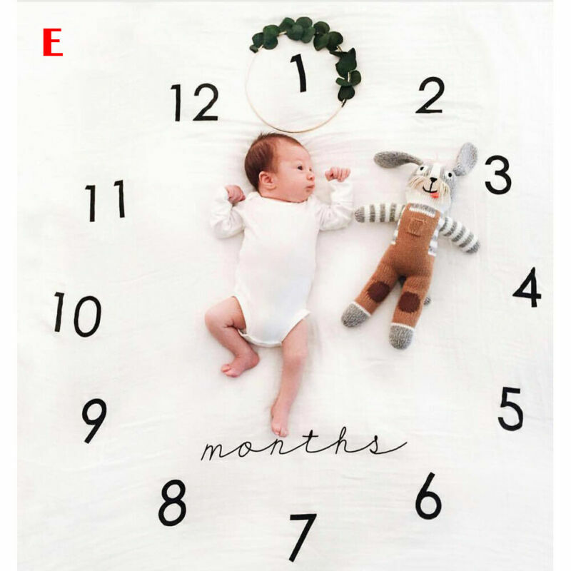 Nieuwe Baby Maandelijkse Groei Milestone Deken Fotografie Rekwisieten Pasgeboren Achtergrond Doek Herdenken Tapijt Meisjes Deken Kids Schieten