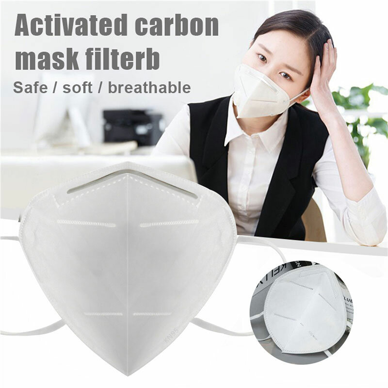 Capas de filtro para máscaras faciales, cubierta de seguridad de mascarilla KN95, filtrado antipolvo, tela no tejida, desechable FFP2, para tapabocas de sujeción en oreja, 5 protectores, envío rápido