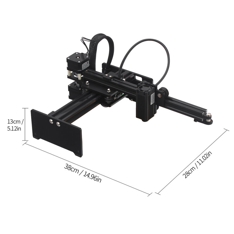 KKMOON Professional CNC 20000mW Desktop Laser Engraver Carving Machine Mini DIY Printer Wood Router Kit with Protective Glasses