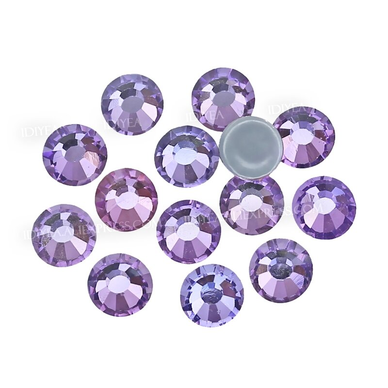 Gunung Berapi Hotfix Berlian Imitasi Pipih Kristal Berlian Imitasi Batu Panas Memperbaiki Pada Kain Pakaian Tas Pakaian DIY Glitter Bordiran Dekorasi