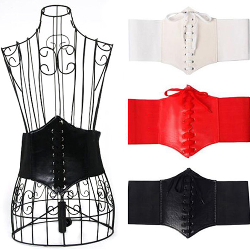 Corset Belt For Women Fashion Female Faux Leather Wide Waist Tight Waistband Belt Corset Elastic Waist Belt ремень женский