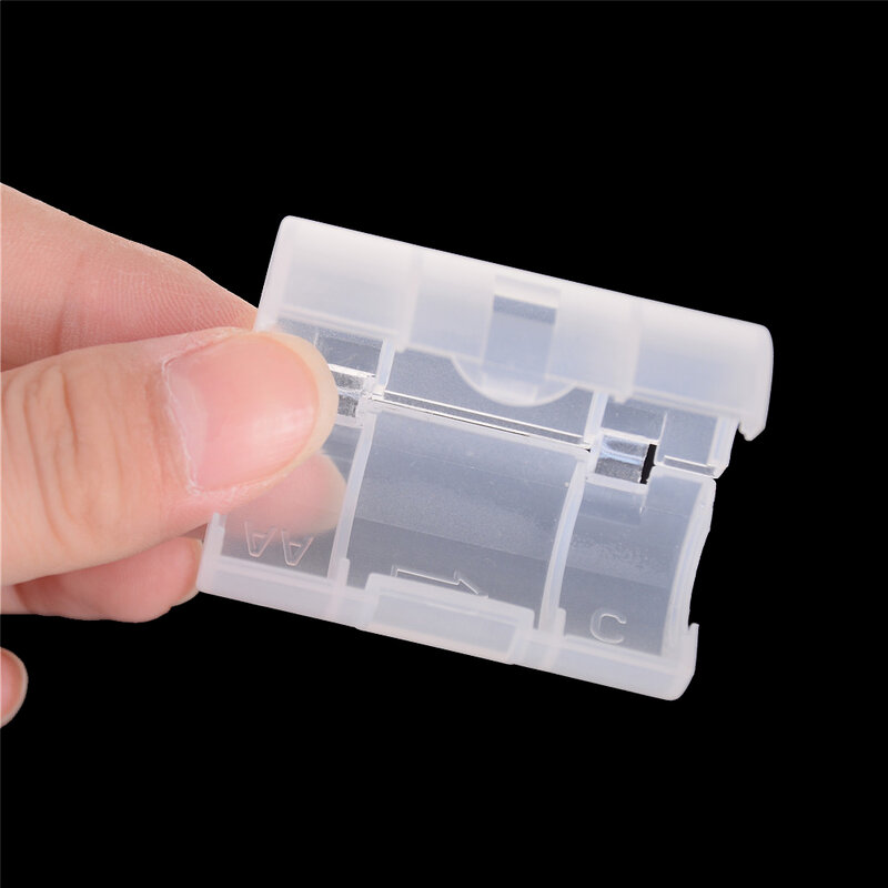 4Pcs/set AA Battery To Size C Battery Cases Box Adapters Converter Holder Switcher Converter