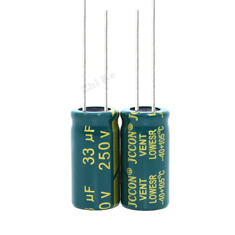 Алюминиевый электролитический конденсатор с высокой пульсацией и длительным сроком службы, 33 мкФ, 250 В, 10x20 мм, 3 мкФ, 5 шт.