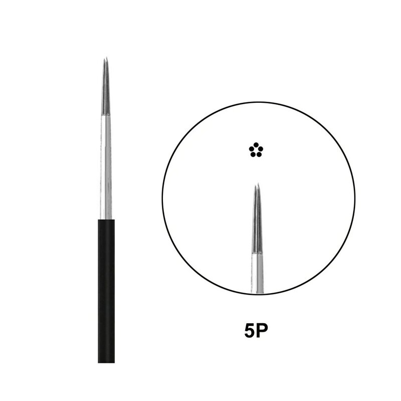 50PCS Microblading Nadeln Patronen Für 3D Permanent Make-Up Nebel Augenbraue 3P 5P 7P 9P 11P Tattoo Nadeln Microneed Klingen