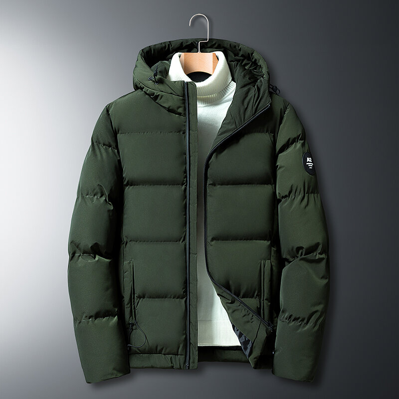 Chaqueta acolchada de algodón para hombre, abrigo grueso con capucha, Parkas cálidas, informal, talla M-4XL, para invierno, novedad de 2021