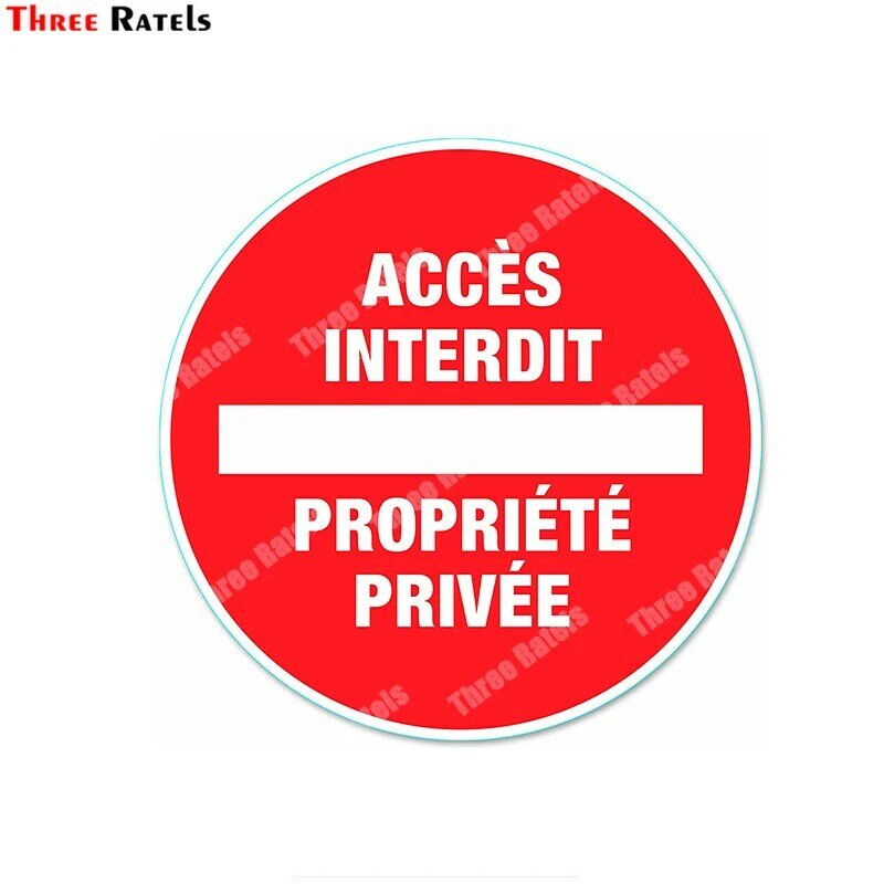 Three Ratels B289 Private Property No Enntry Panel Adhesive Pvc D170 MM Disc Sticker And Decals