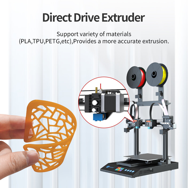 JGMAKER Artist D Printer Pro 3D Yang Ditingkatkan IDEX Ekstruder Independen Ganda Drive Langsung 32 Bit Motherboard Rel Linier Ganda Z-axis