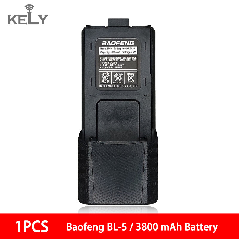Baofeng walkie talkie uv5r battery1800/3800mah BL-5 bateria para peças de rádio original pufong uv 5r baofeng bateria de rádio