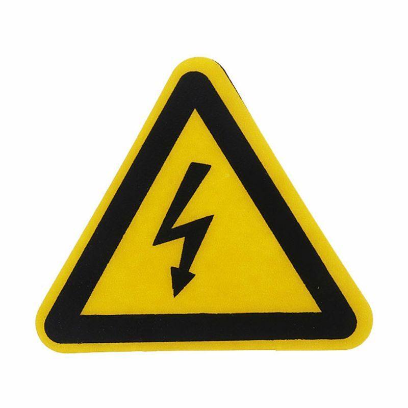 Étiquettes adhésives d'avertissement de Danger de choc électrique avis de sécurité 25mm 50mm 100cm PVC étanche