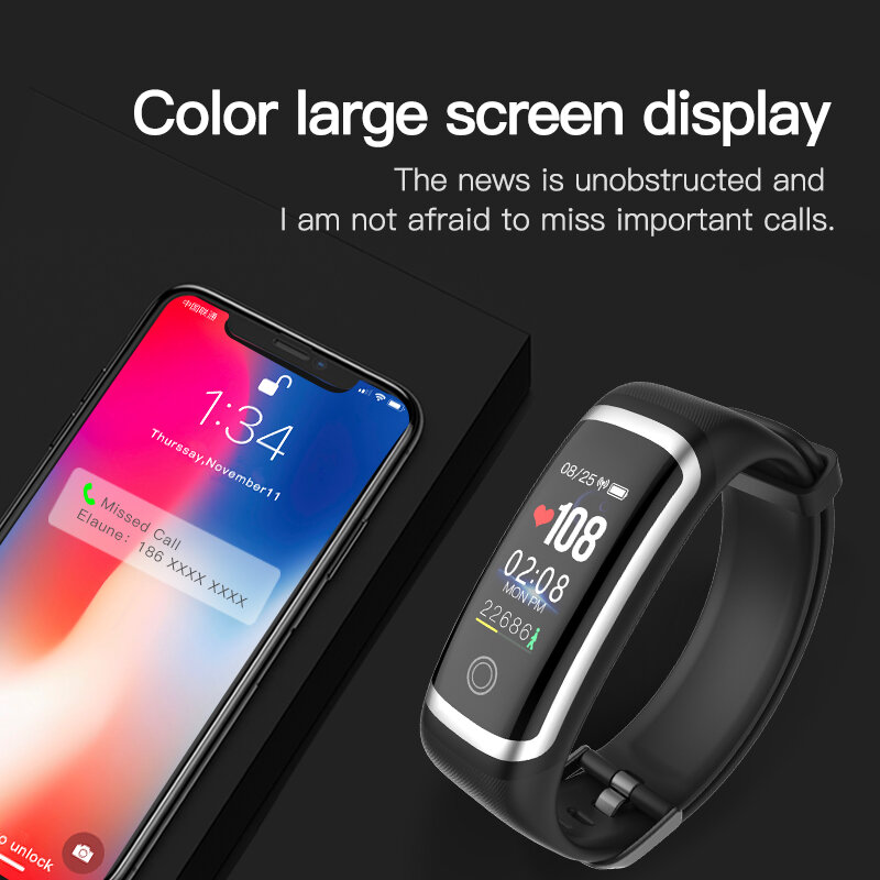 Wearpai Sport zegarek do fitness M4 inteligentny Monitor pracy serca bransoletka kalorii przypomnienie o połączeniu wodoodporna Smart watch dla iPhone xiaomi