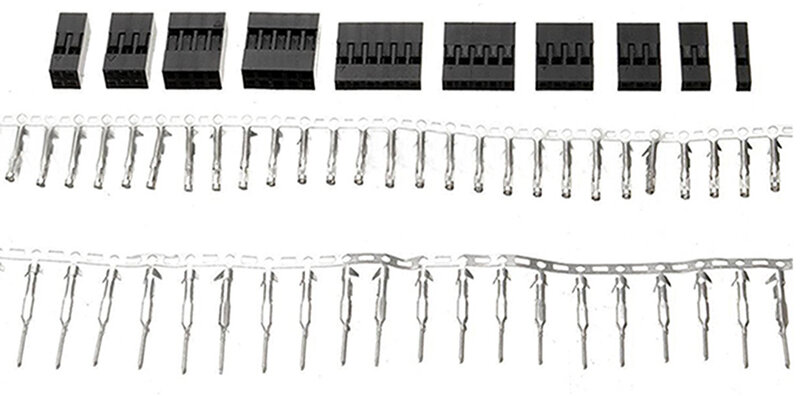 Dupont Cable Jumper Fio e Pin Header Housing Kit, Masculino Crimp Pins, 2.54mm, 620Pcs