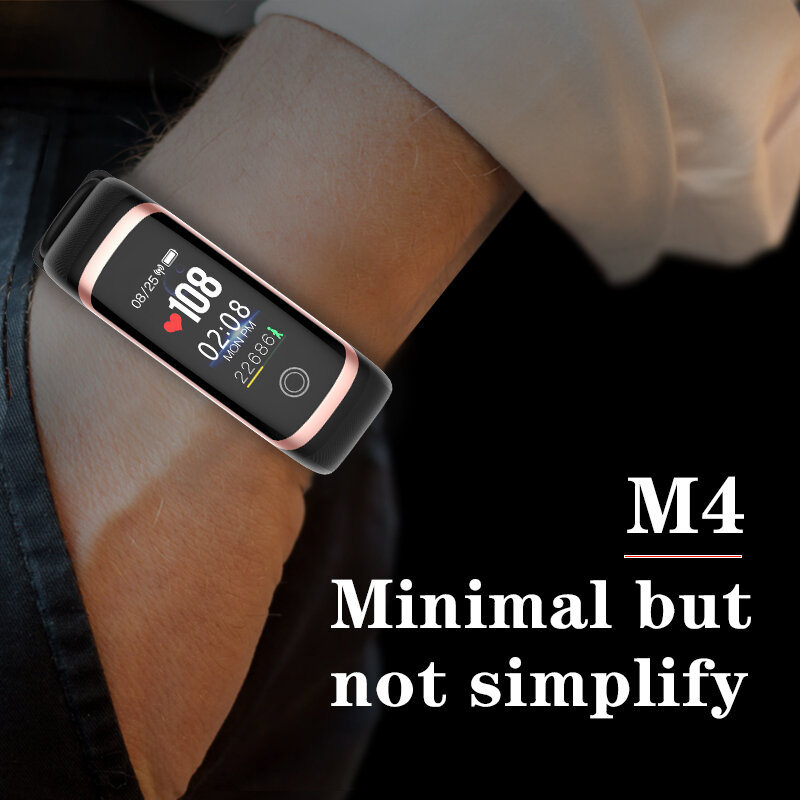 Wearpai Sport Fitness Watch M4 Smart Heart Rate Monitor Bracelet Calories Call Reminder Waterproof Smart Watch for iPhone xiaomi