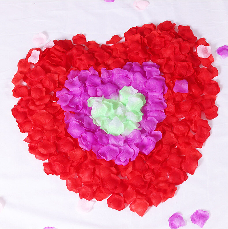 200 sztuk/worek Wedding Party Decoration sztuczny kwiat płatek róży romantyczny fałszywe płatki Valentine małżeństwo