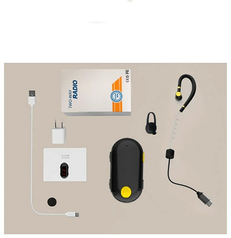 جهاز اتصال لاسلكي صغير جدًا بالبلوتوث ، هاتف داخلي خطاف أذن لاسلكي ، سماعة رأس محمولة متوافقة ، راديو CB ذو اتجاهين ، 5 ، مناسب للمطعم والفندق