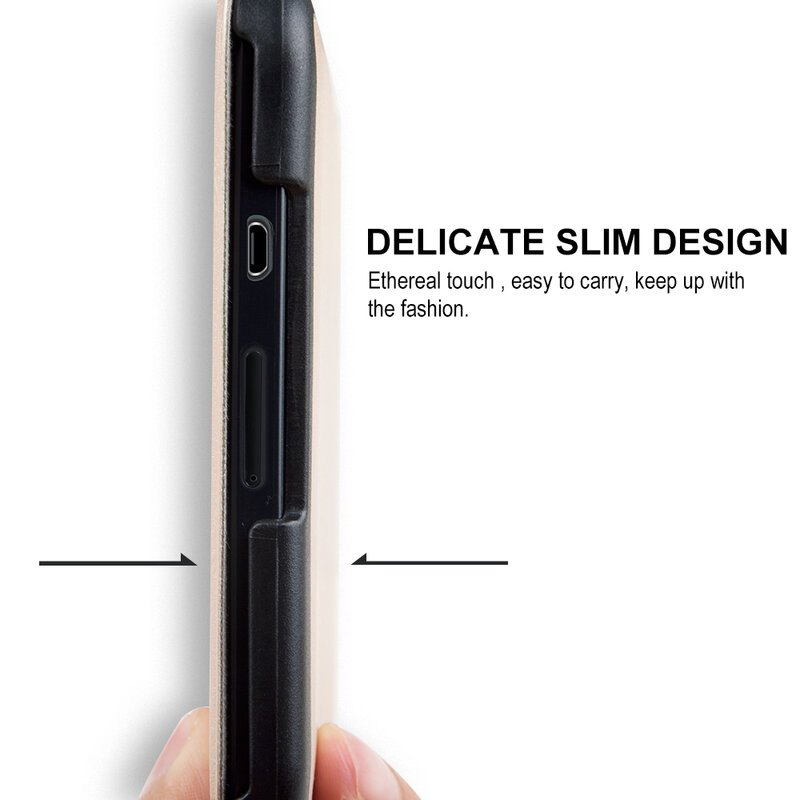 Smukła obudowa dla Kobo Clara HD 6 Cal Ebook N249 inteligentna powłoka ochronna automatyczne uśpienie/obudź pokrywa PU skóra Ereader skóra