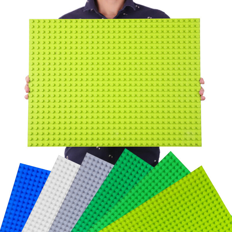Plaque de base de grande taille pour blocs de construction, 16x32 points 51x25.5cm, jouets de sol, tableau vert compatible bricolage