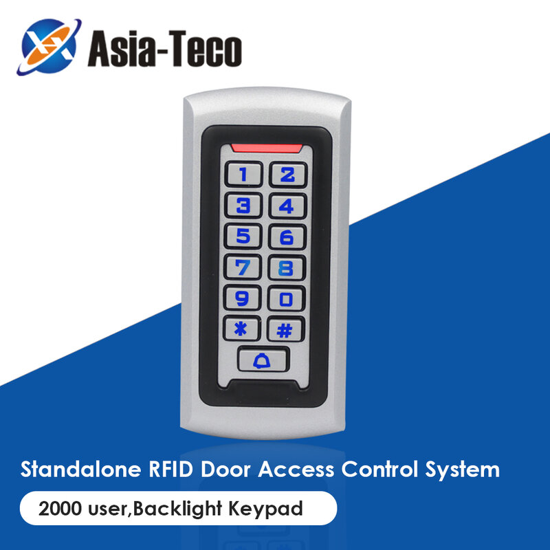 2000 пользователей, Автономный RFID-контроллер доступа к дверям, силиконовая клавиатура, WG 26 выход, 125 кГц, Бесконтактная карта для системы контроля доступа