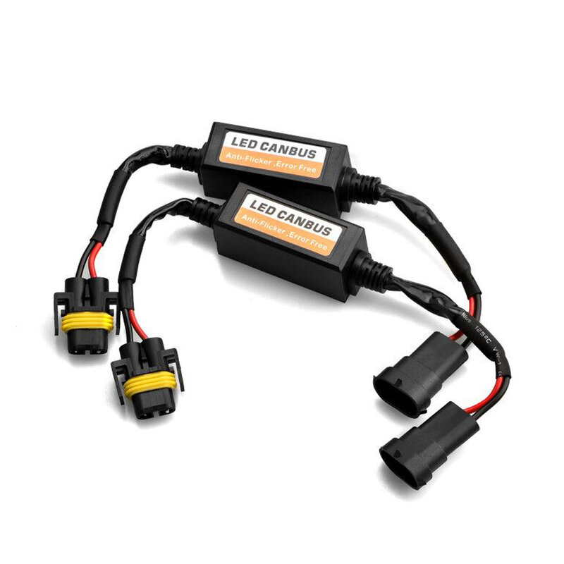 2 stücke H8/H11 LED Scheinwerfer Decoder Adapter Canbus Anti-Flimmern Harness Lampen Widerstand Decoder Warnung Fehler Canceller