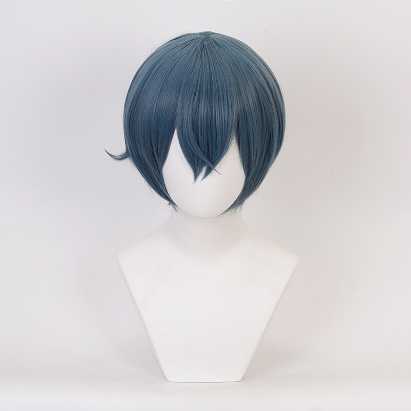 Kuroshitsuji-peluca corta de pelo sintético para Cosplay, cabellera sintética con gorro, Libro del Atlántico, Phantomhive Ciel, mayordomo negro