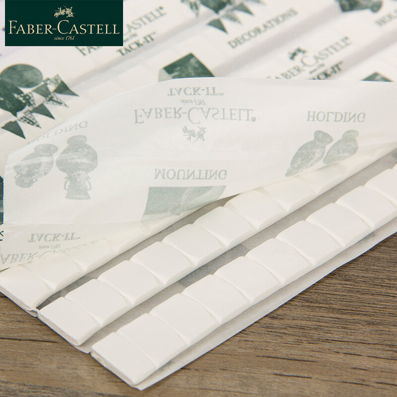 Faber Castell 187092-Adhesivo de pared de arcilla sin clavos de doble cara, Adhesivo de pared para fotos, póster sin huellas, cinta adhesiva de dos lados