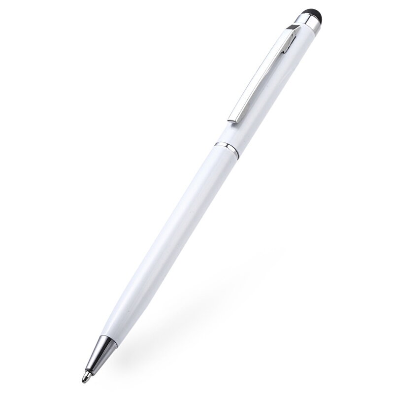 1 PC 2in1 Capacitive Touch Screen Stylus &  Ballpoint Pen For Mobile Phone Black Free Drop Shipping Material Escolar