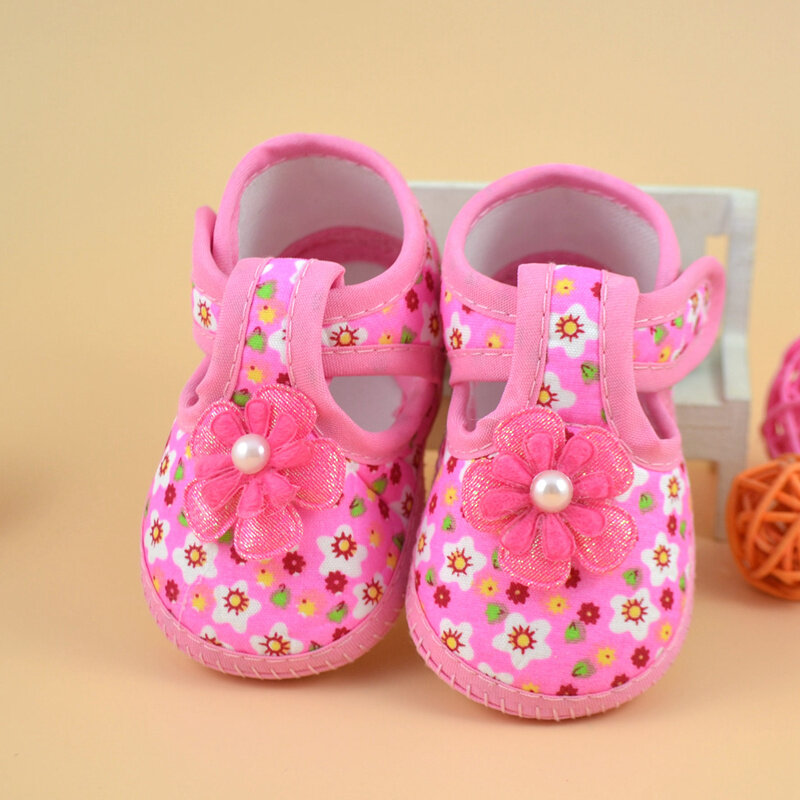 Zapatillas de lona de suela suave para recién nacido, Zapatos de cuna para niños pequeños
