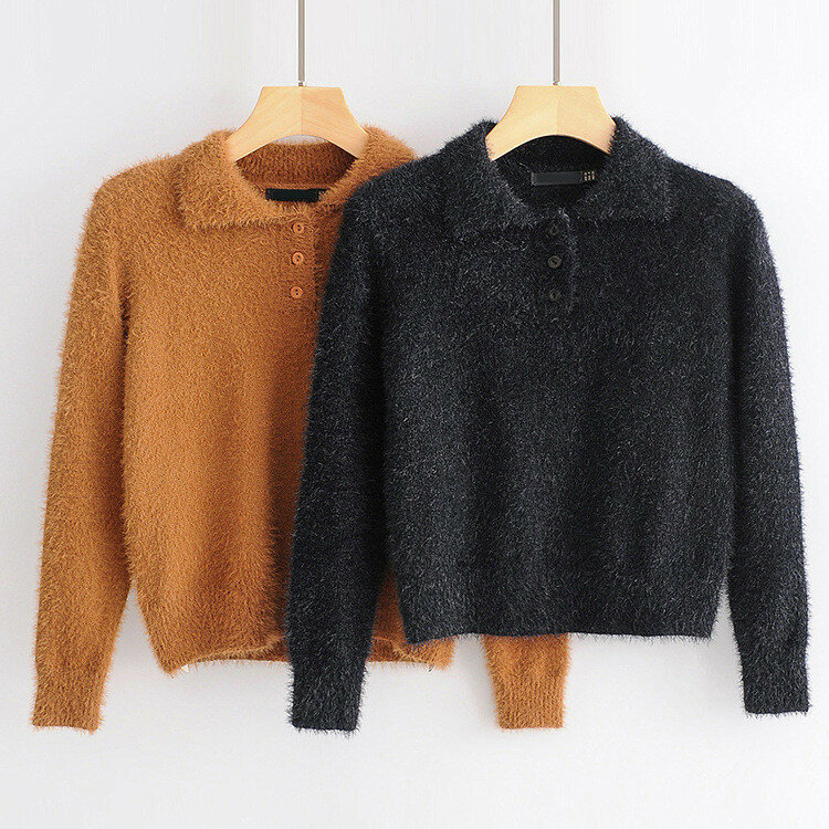 MRMT-suéteres de Wemon para mujer, camisa de manga larga, Jersey de punto suelto de cuello redondo, novedad de 2024