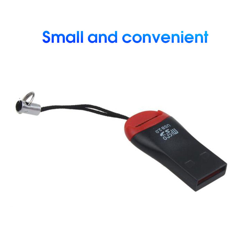 USB Portabel Mini Kecepatan Tinggi 2.0 Aksesori Laptop Drive Adaptor Pembaca Kartu Memori SDHC Digital Aman Mikro